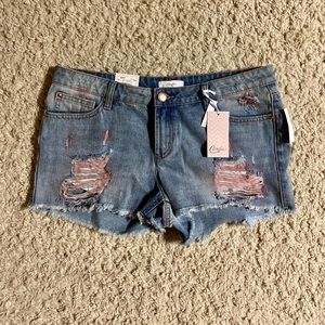 Denim Distressed Shorts